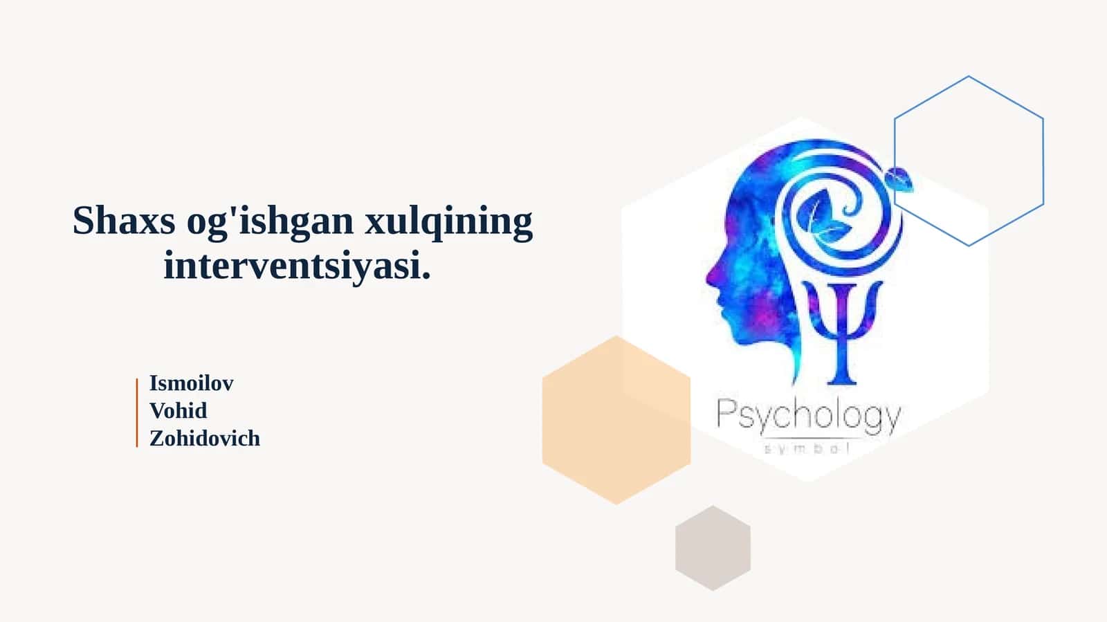 Shaxsog'ishgan xulqining intervenetsiyasi