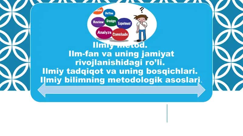 Ilmiy bilimning metodologik asoslari.