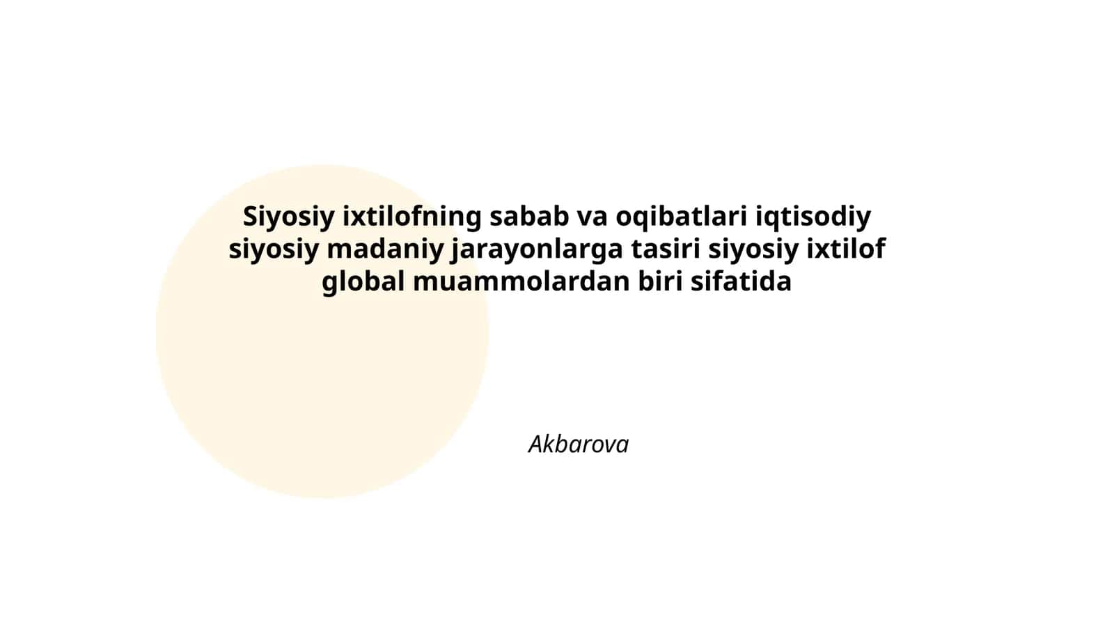 Siyosiy ixtilofning iqtisodiy o'sishga ta'siri