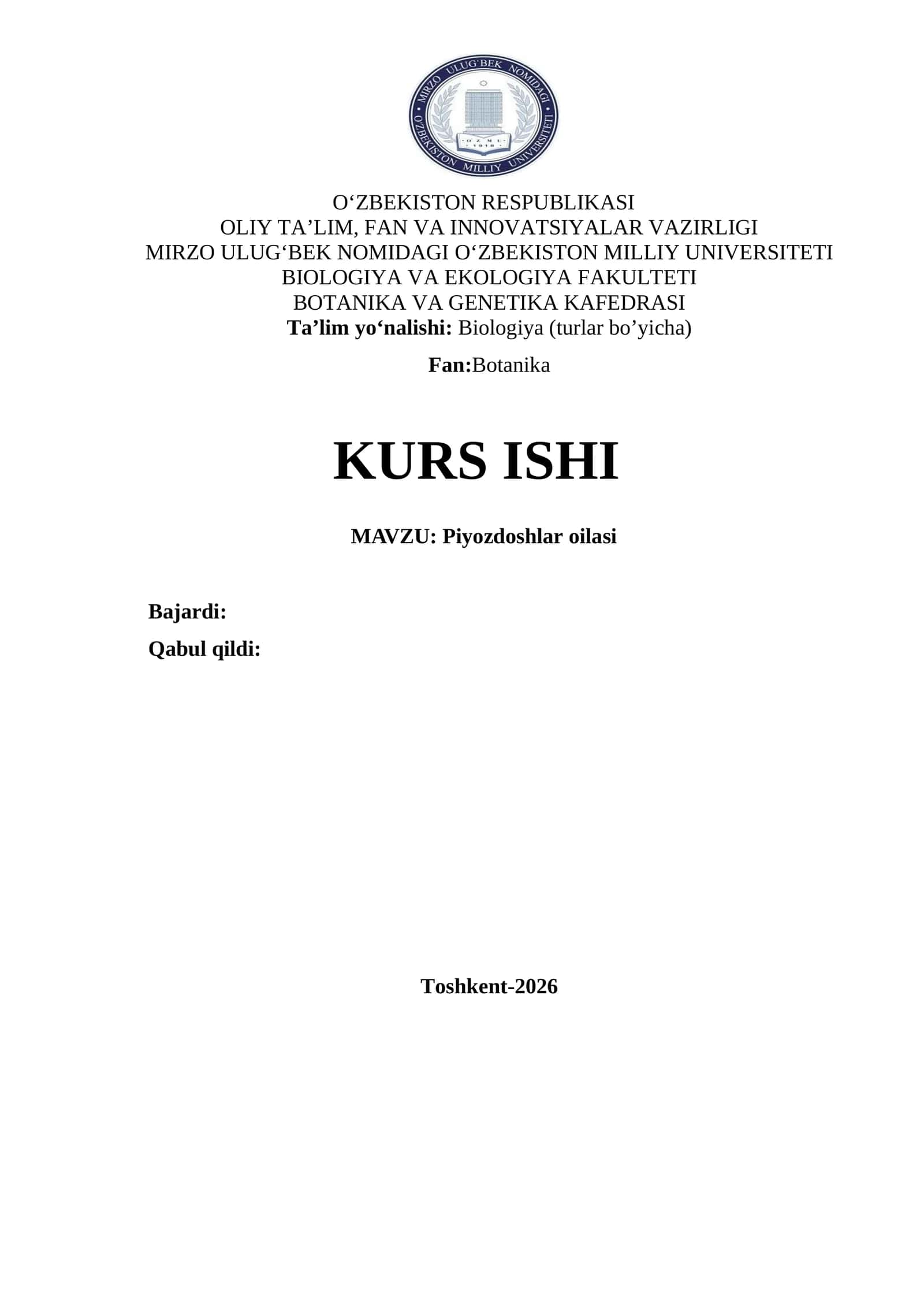Piyozdoshlar oilasi