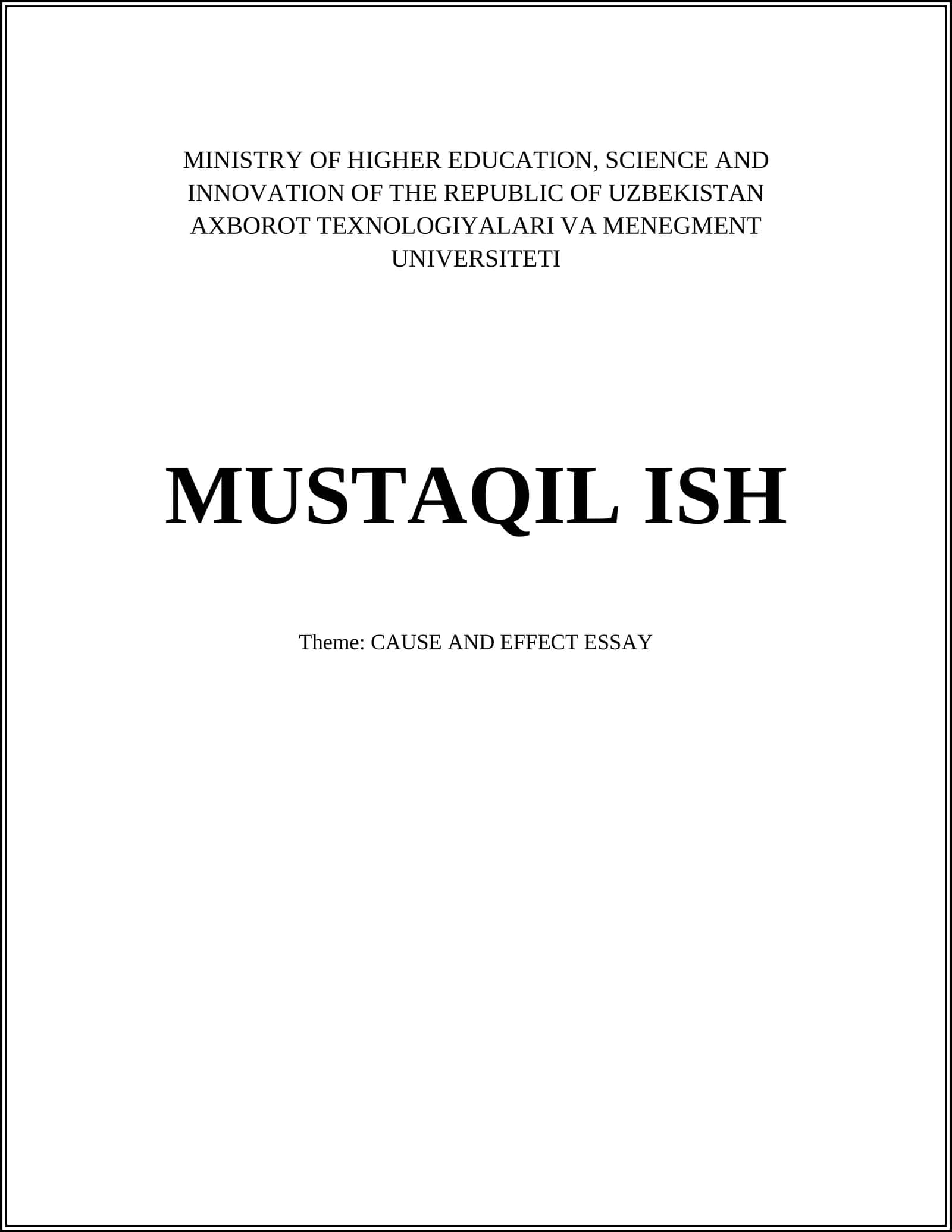 MUSTAQIL ISH