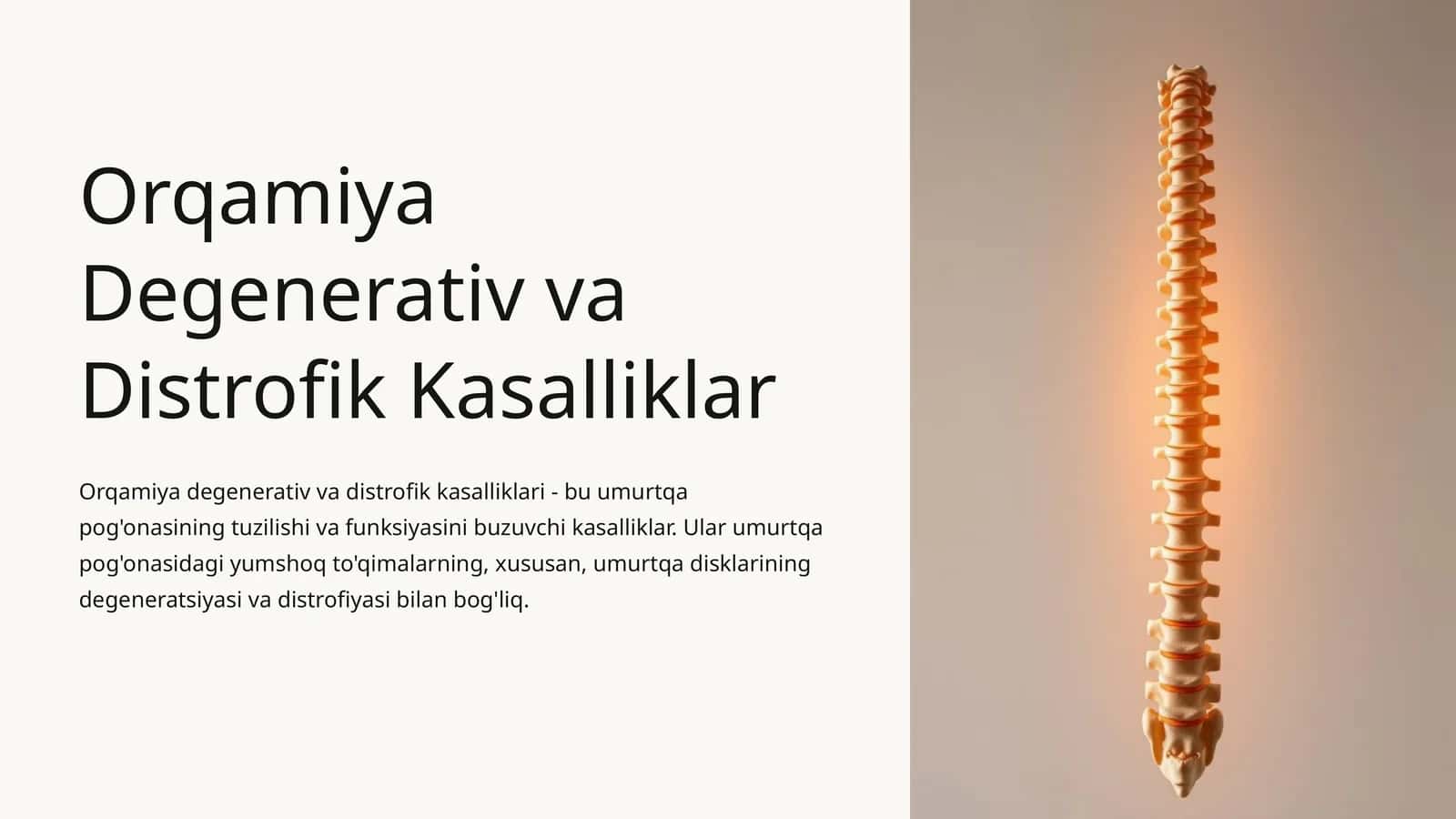 Orqamiya Degenerativ va Distrofik Kasalliklar