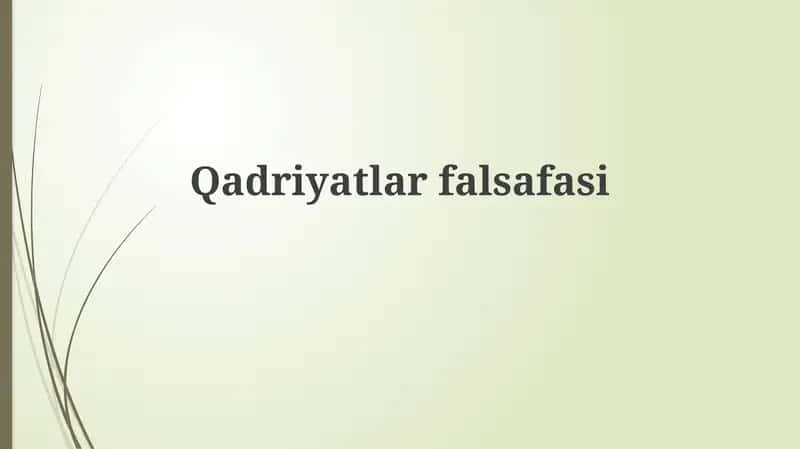 Qadriyatlar falsafasi