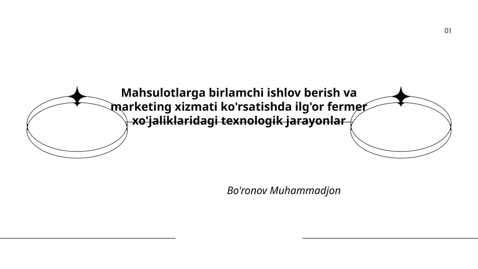Mahsulotlarga birlamchi ishlov berish va marketing xizmati ko'rsatishda ilg'or fermer xo'jaliklaridagi texnologik jarayonlar