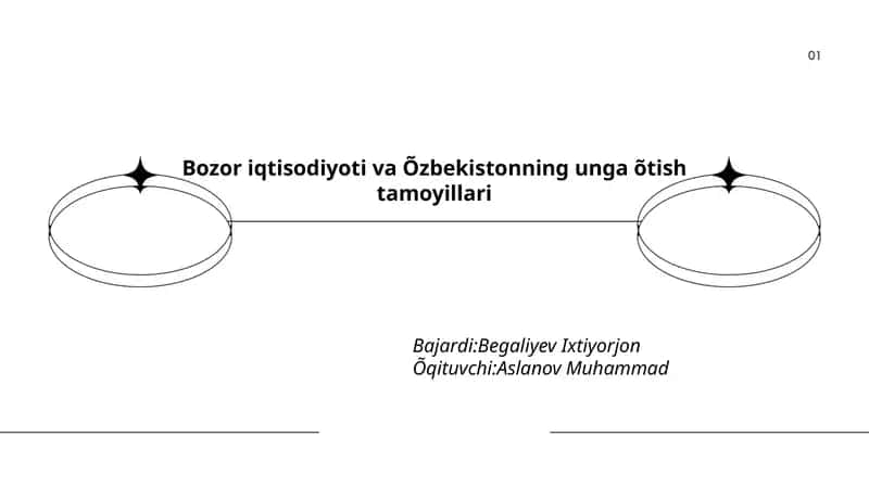 Bozor iqtisodiyoti va Õzbekistonning unga õtish tamoyillari