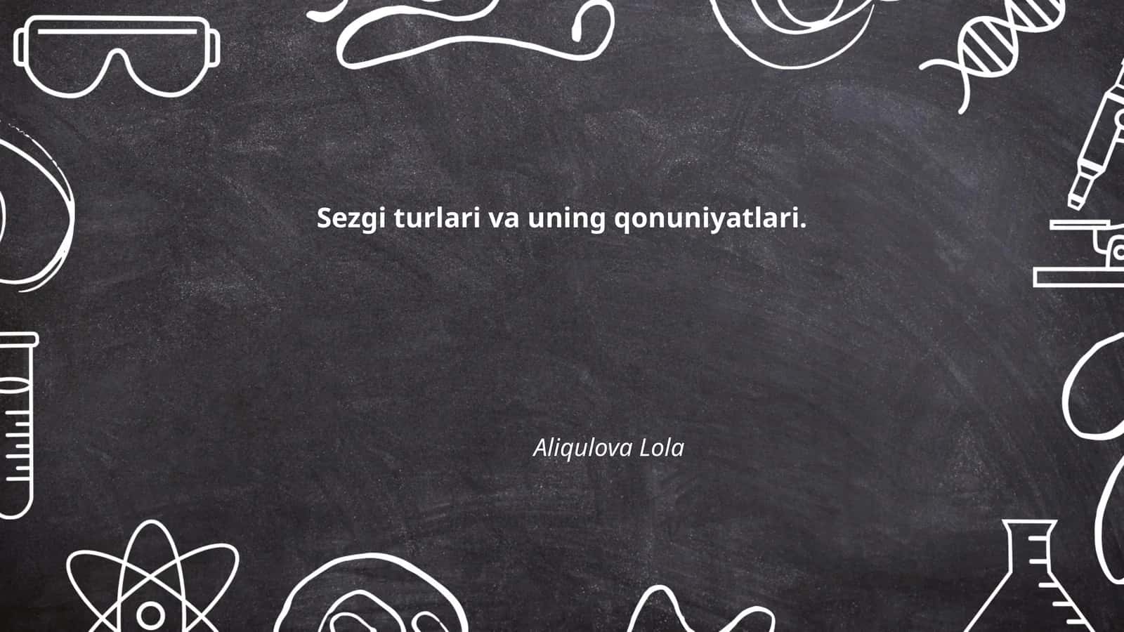 Sezgi turlari va uning qonuniyatlari