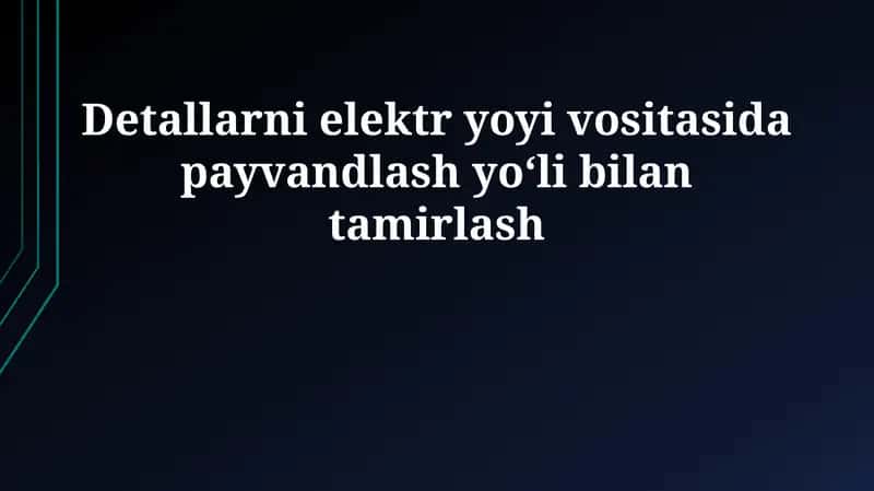 Elektr yoy bilan payvandlash