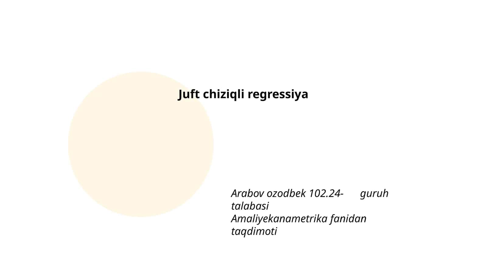 Juft chiziqli regressiya