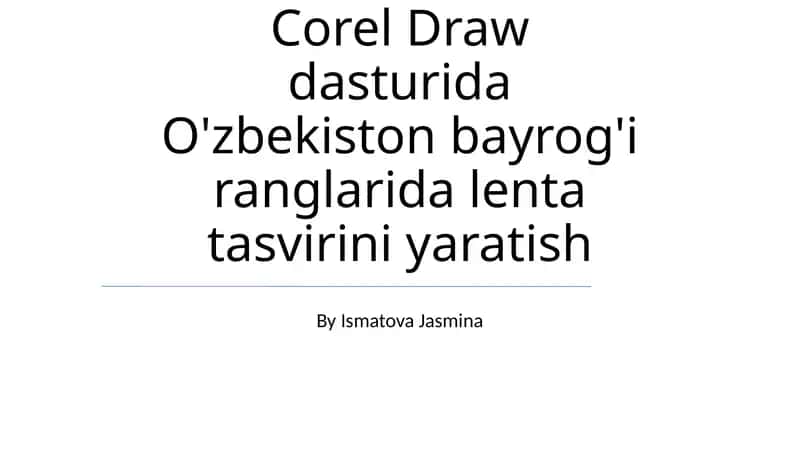 Lenta Shaklini Chizish va Ranglarni Qoʻllash