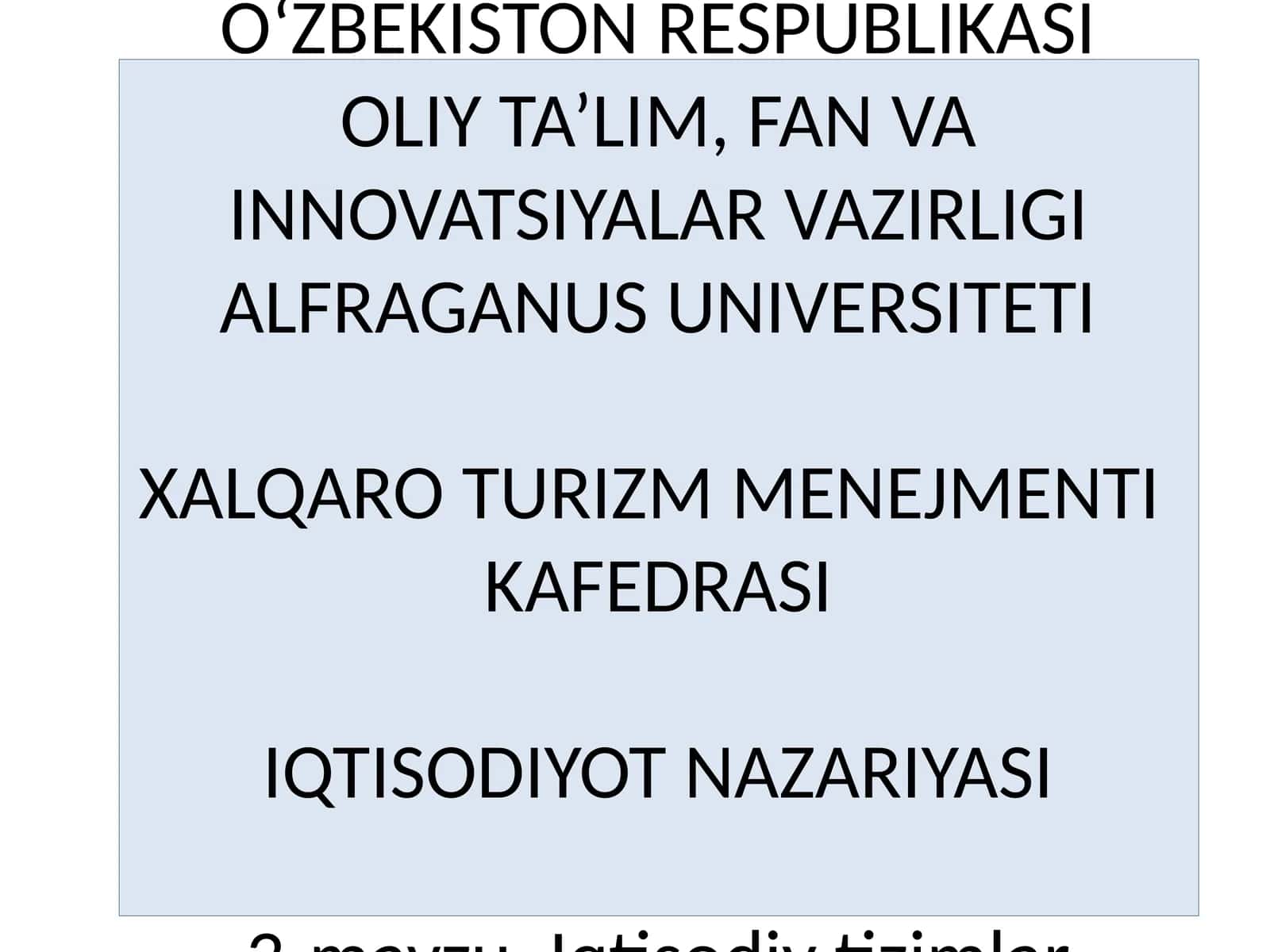 Iqtisodiyot nazariyasi