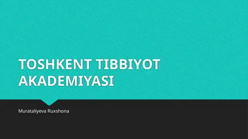 FIBRINOLIZ. ANTIKOAGULYANT TIZIM