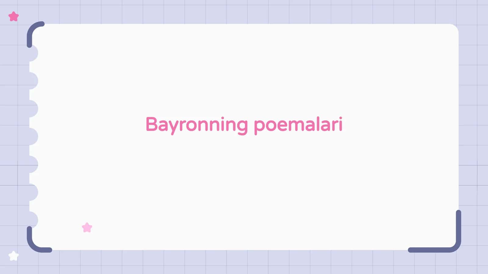 Bayronning poemalari