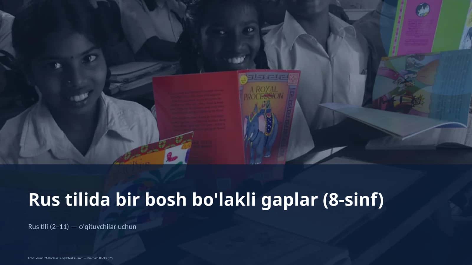 Rus tilida bir bosh bo'lakli gaplar (8-sinf)
