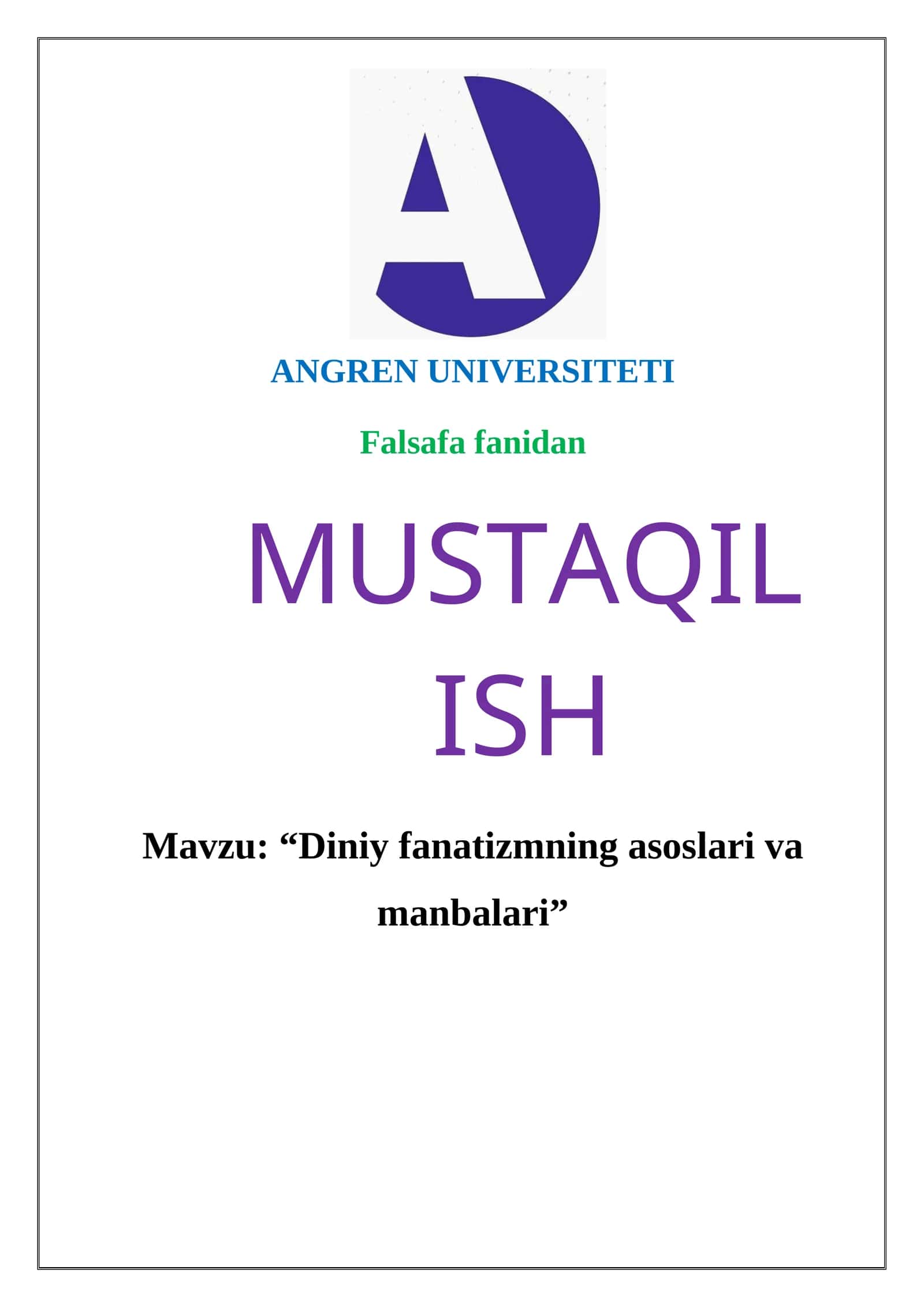 Diniy Fanatizmning Asoslari va Manbalari