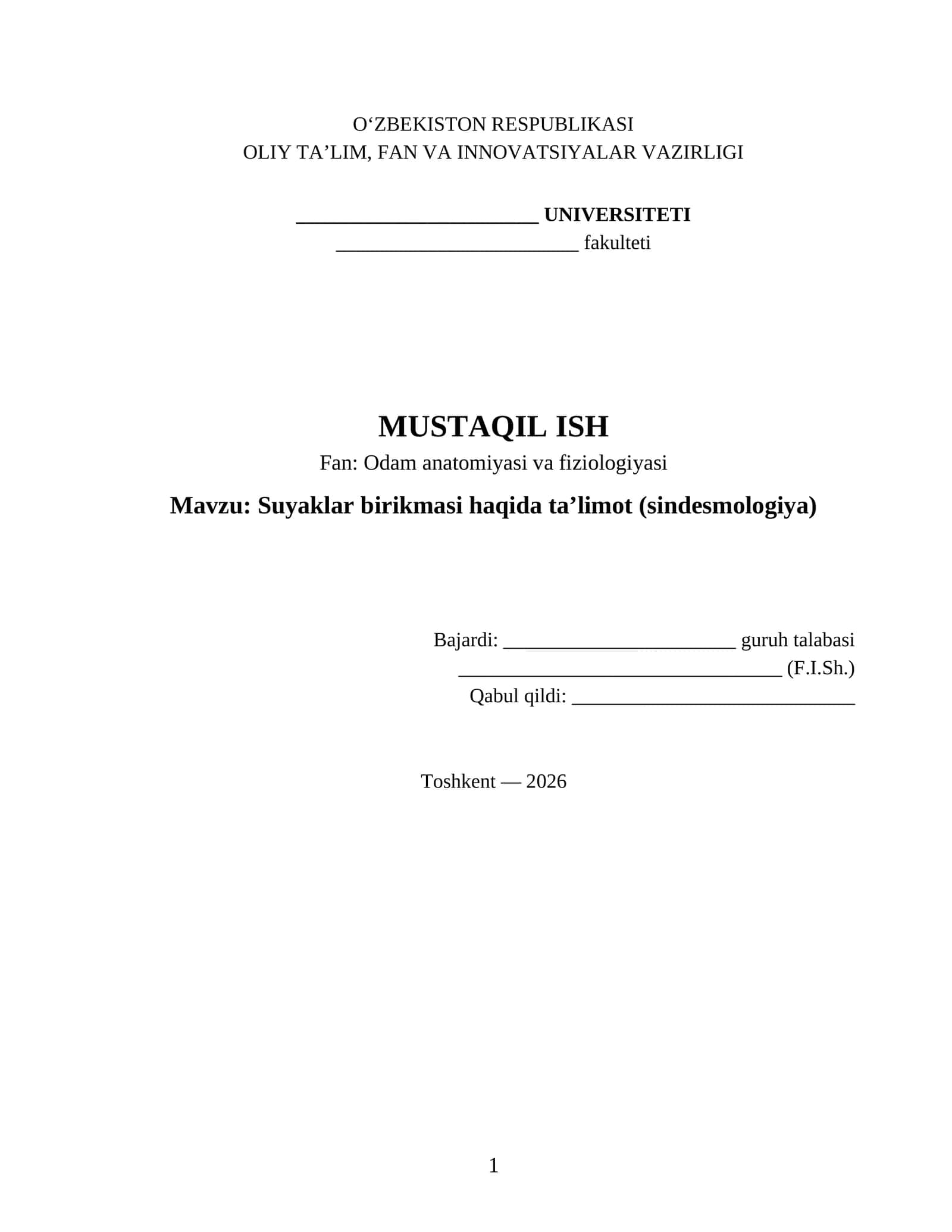 Suyaklar birikmasi haqida ta'limot (sindesmologiya)