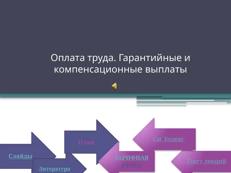 Оплата труда. Гарантийные и компенсационные выплаты
