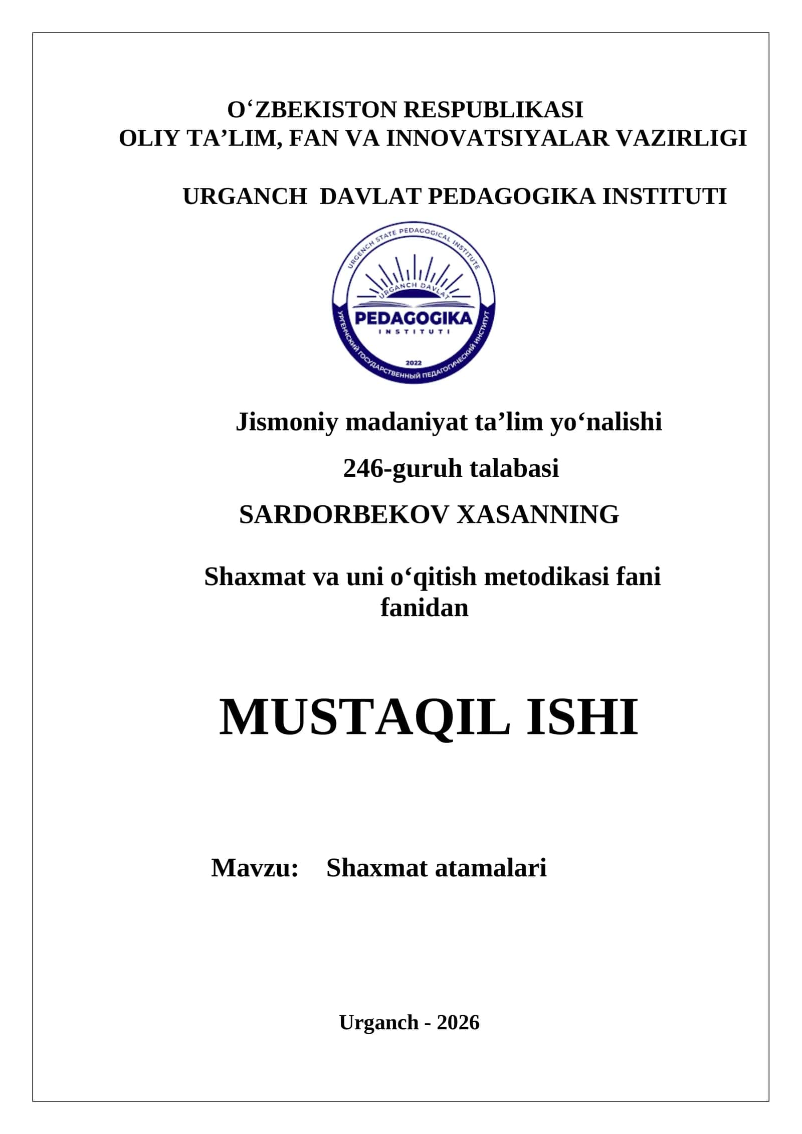 Shaxmat atamalari