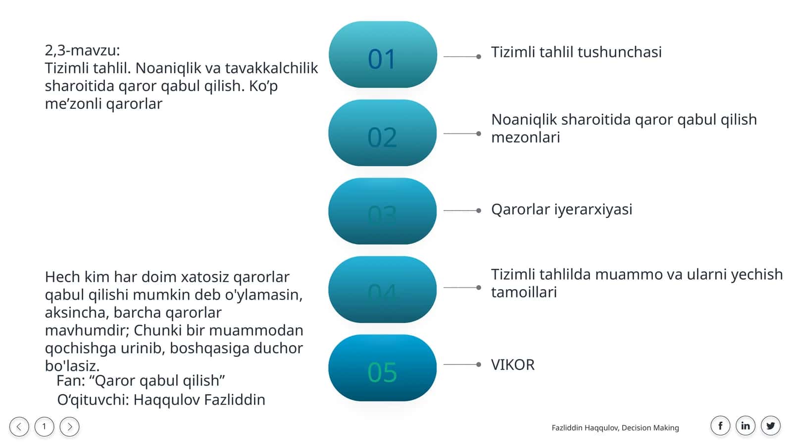 Tizimli tahlil tushunchasi