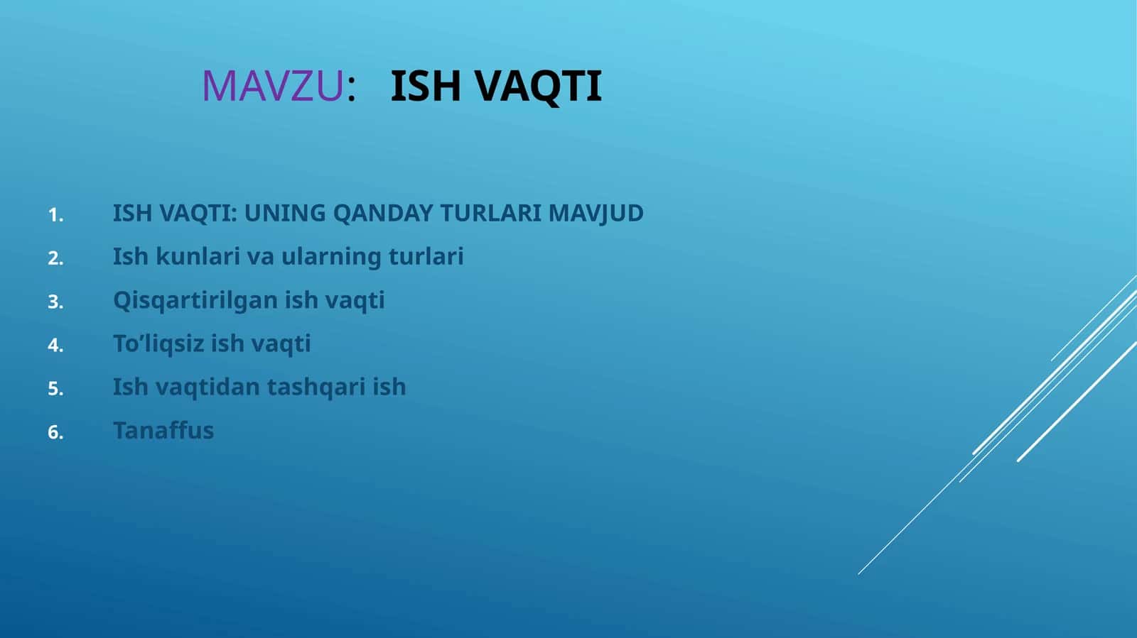 Ish vaqti