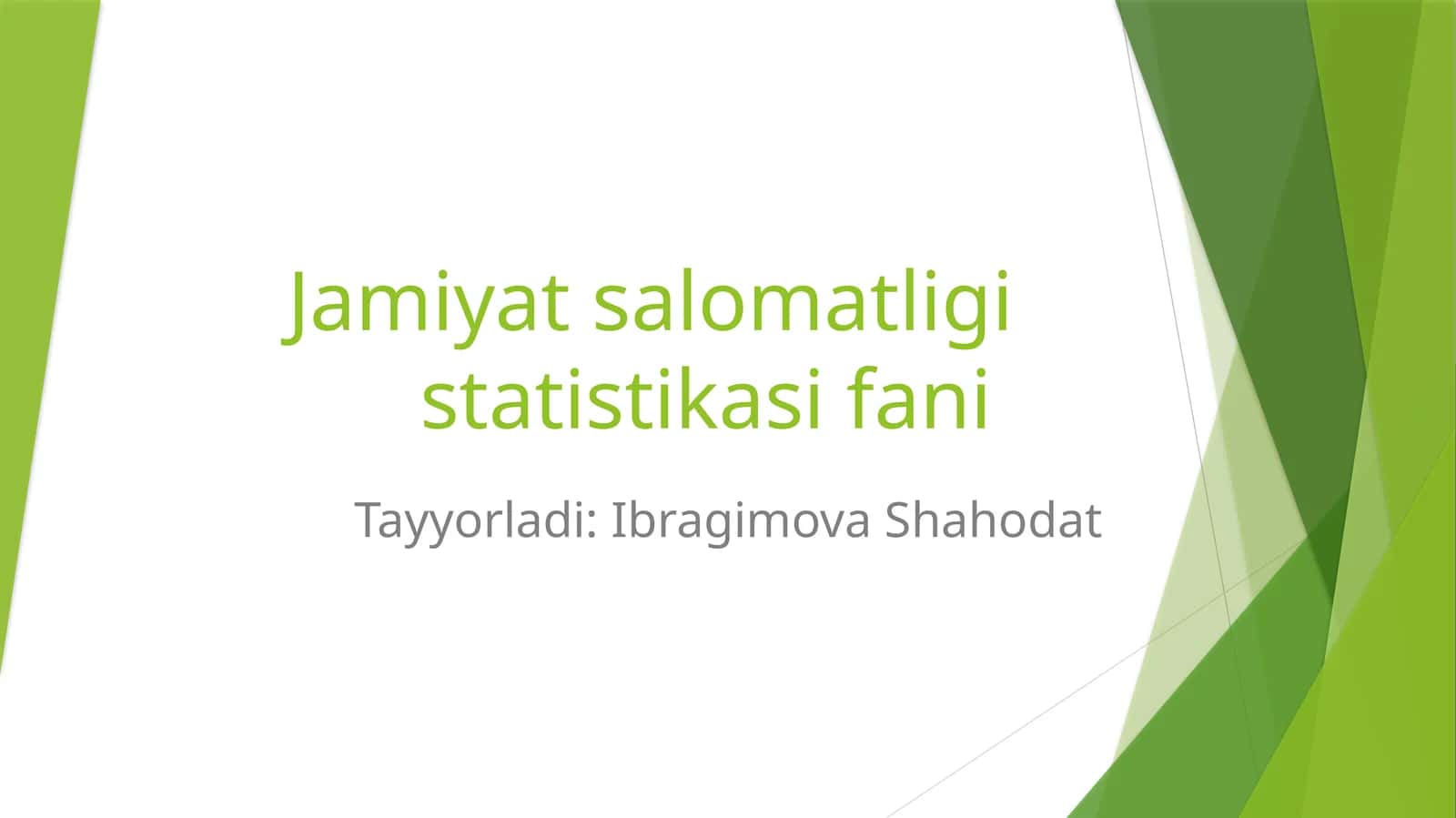 Respublika aholisining salomatligida davlatning obyektiv ko’rsatgichlari. Kasalliklar Xalqaro Klassifikatsiyasi (MKB-10)