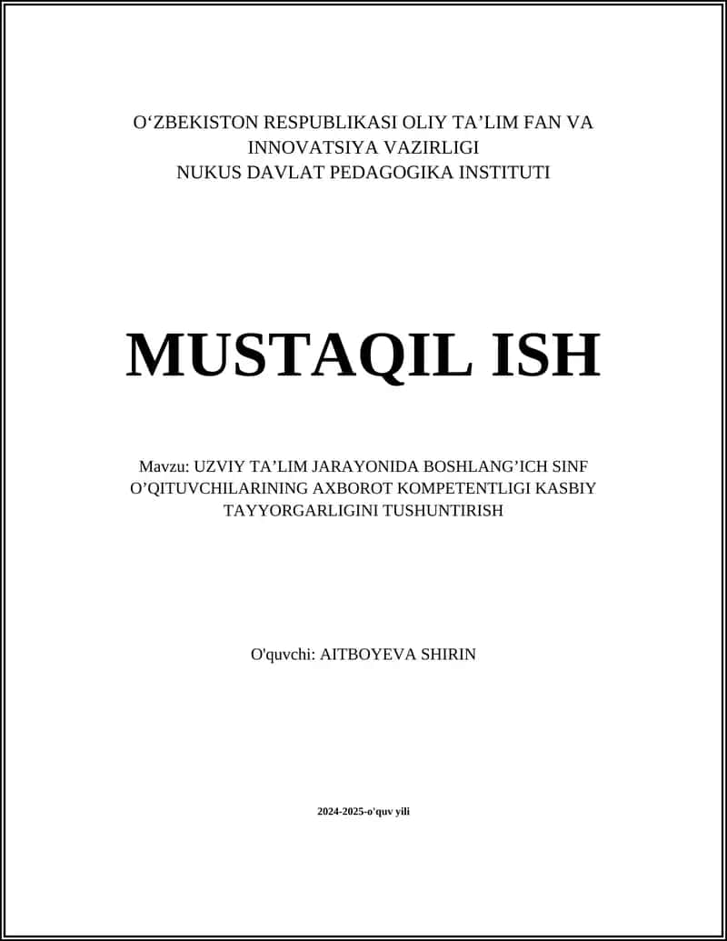 Axborot texnologiyalari
