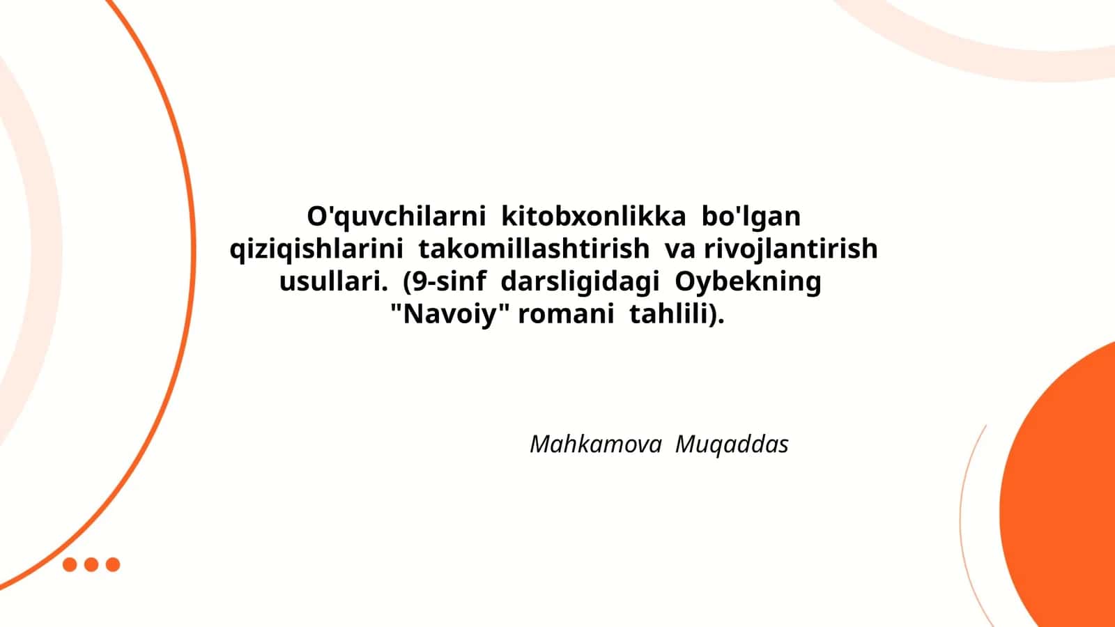 Oybekning "Navoiy" romani tahlili