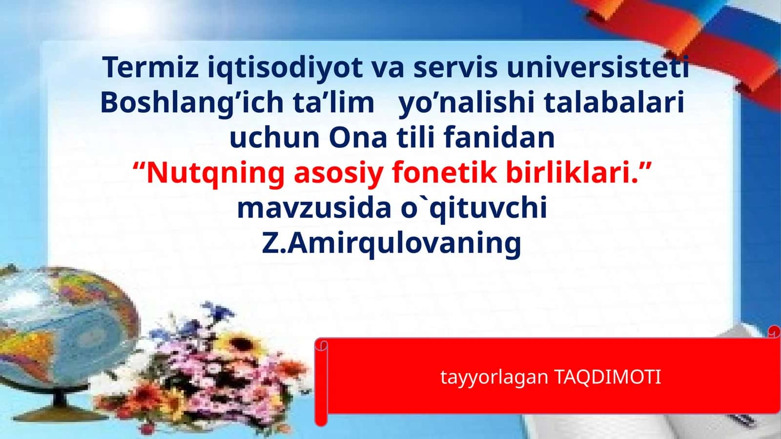 Nutqning asosiy fonetik birliklari