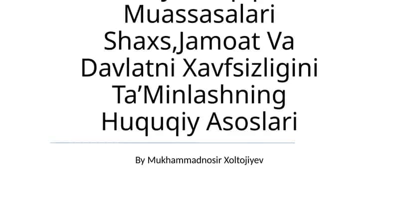Adliya Vazirligi Tizimidagi TaʼLim Va Ilmiy Tadqiqot Muassasalari
