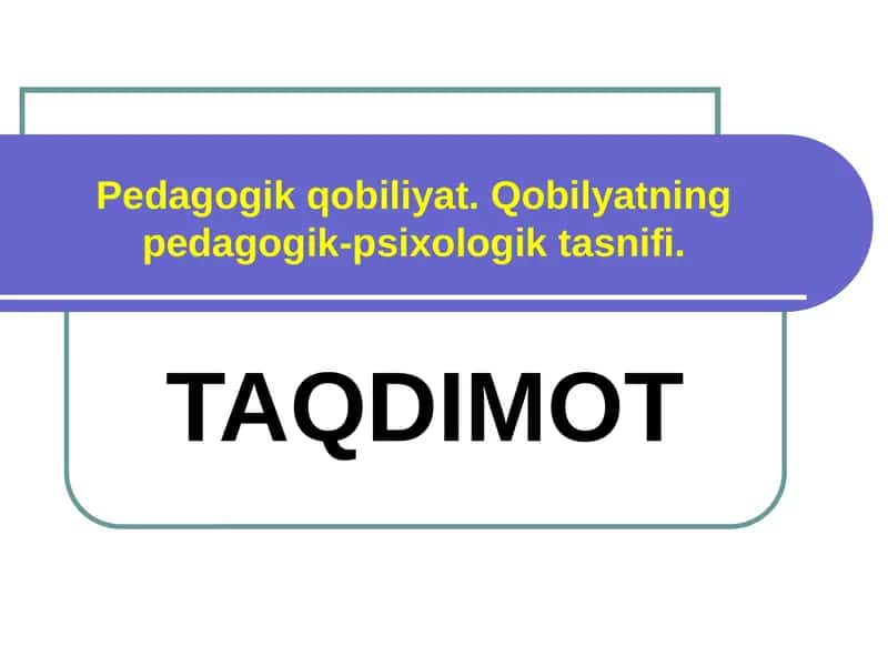 Pedagogik qobiliyat