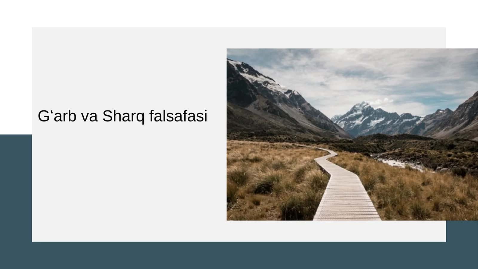 Gʻarb va Sharq falsafasi