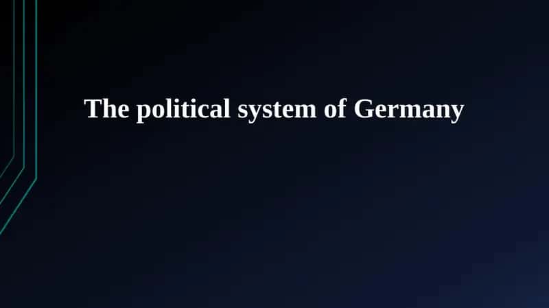 The political system of Germany