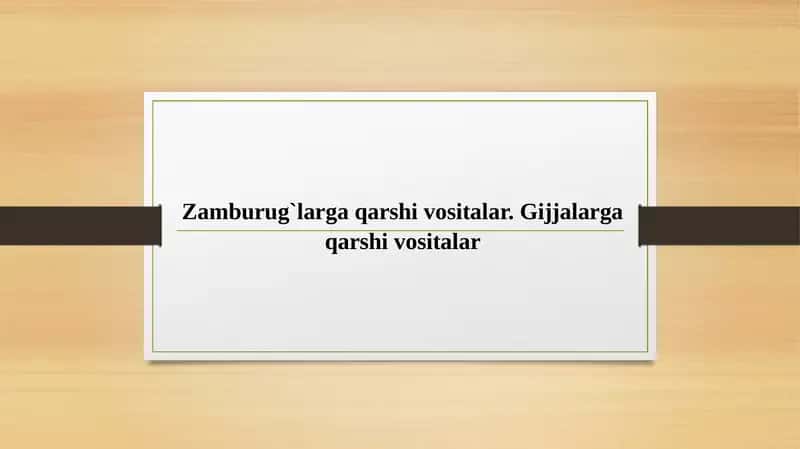 Zamburug`larga qarshi vositalar. Gijjalarga qarshi vositalar