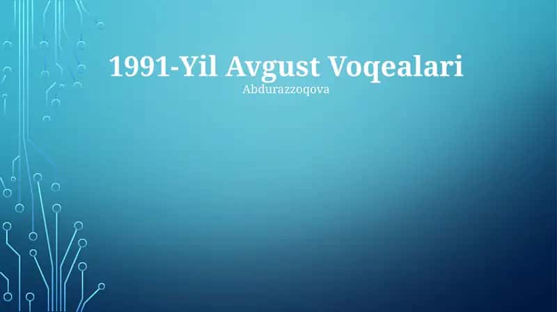 1991-Yil Avgust Voqealari