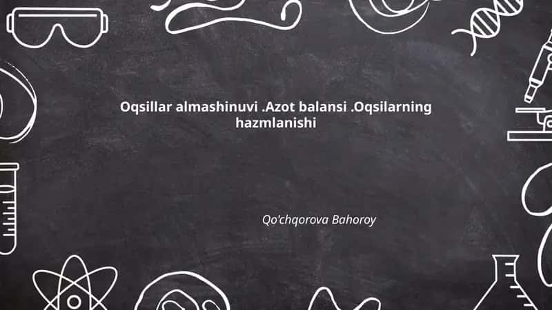 Oqsillar almashinuvi