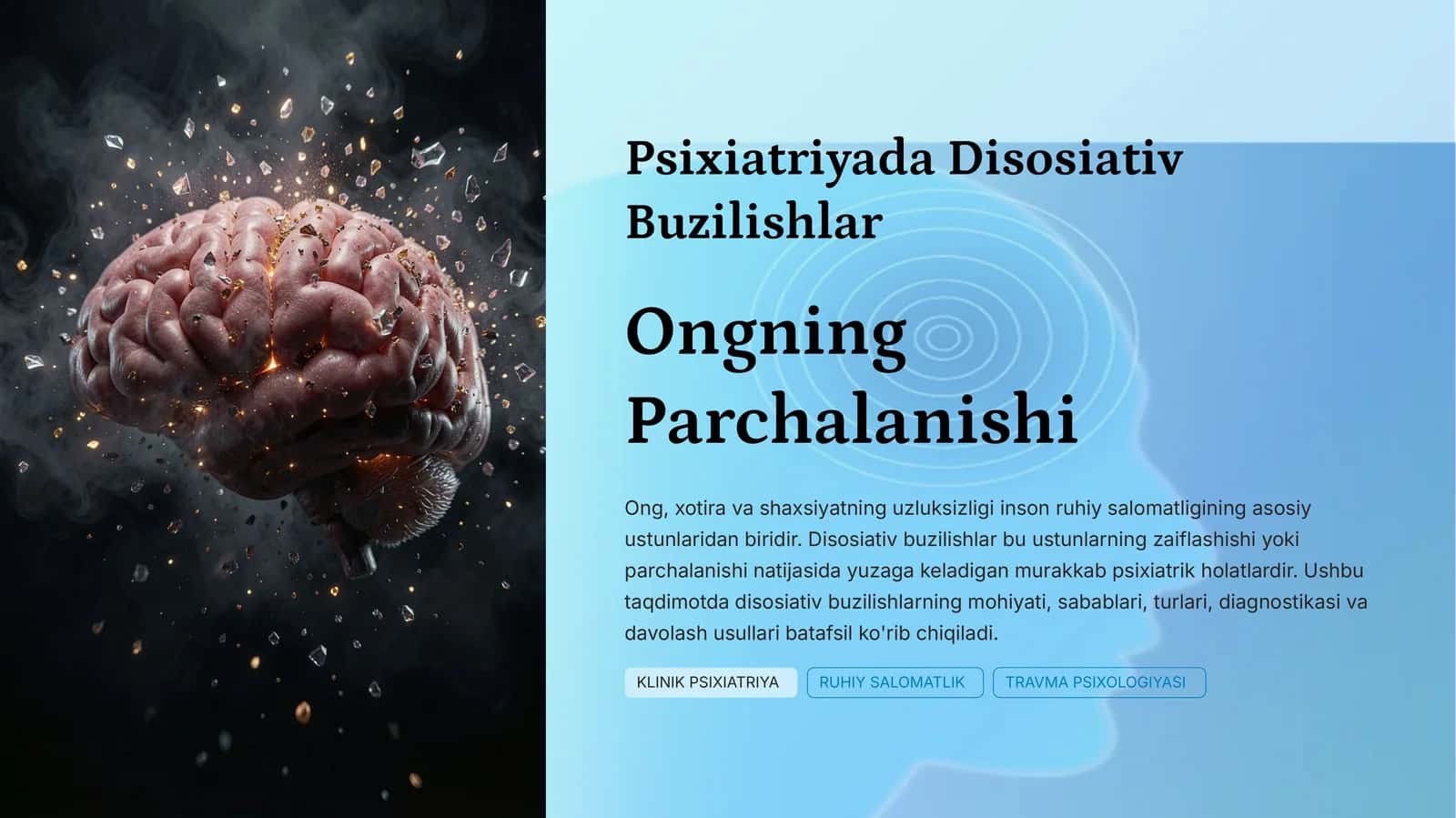 Psixiatriyada Disosiativ Buzilishlar