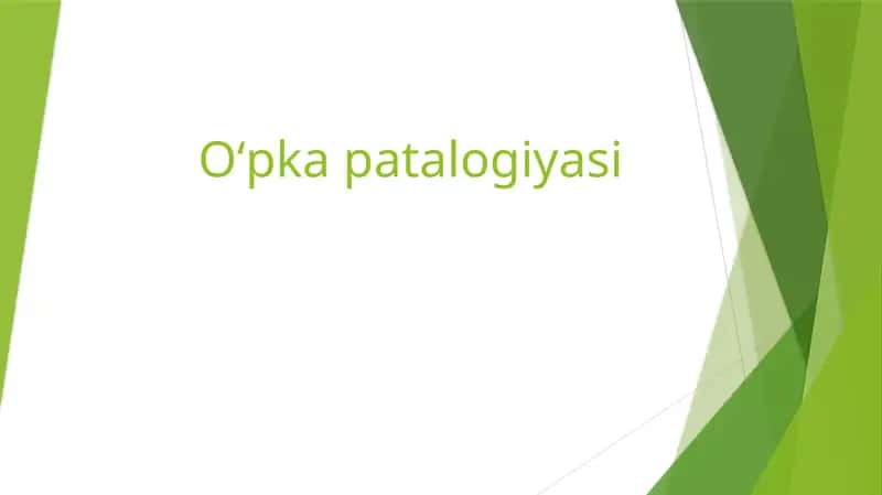 Oʻpkapatologiyasi