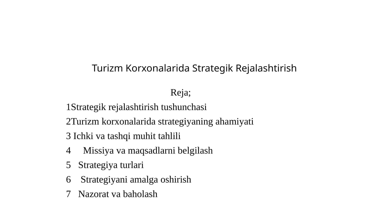 TurizmKorxonalaridaStrategikRejalashtirish