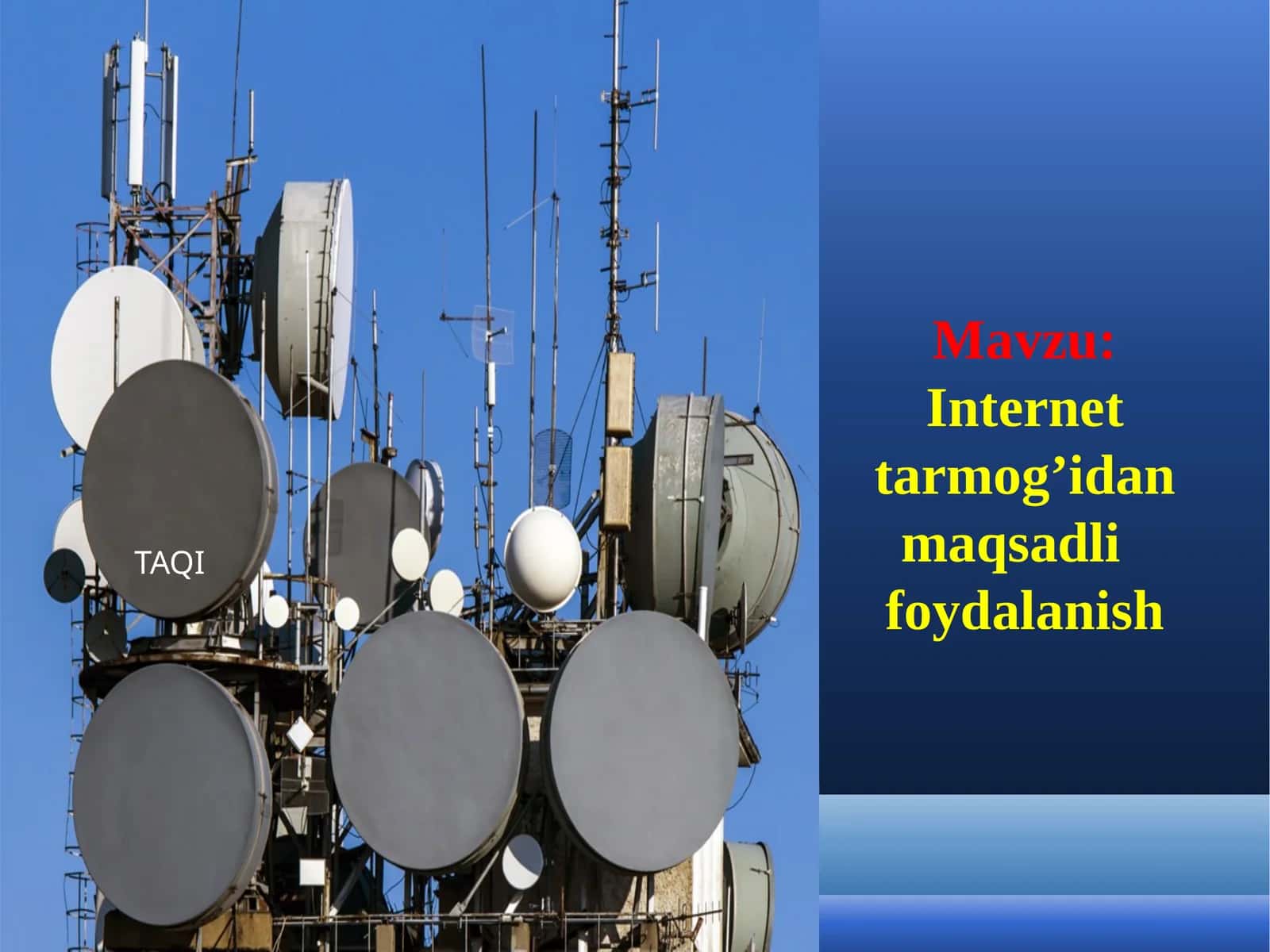 Internet tarmoq’idan maqsadli foydalanish