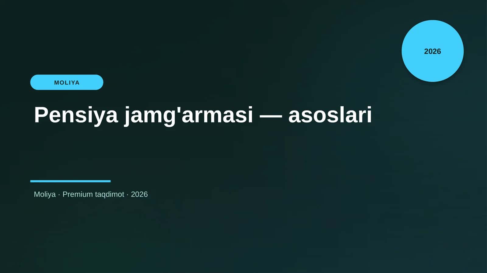 Pensiya jamg'armasi — asoslari