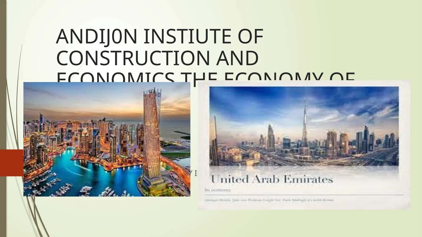 THE ECONOMY OF UAE