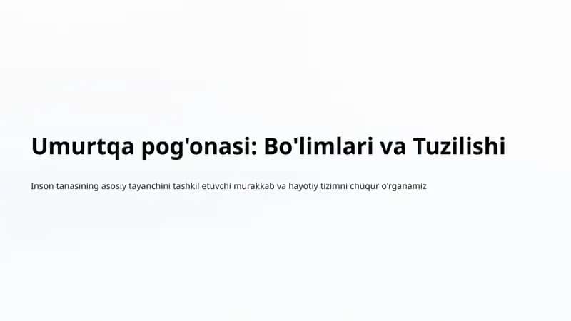 Umurtqa pog'onasi