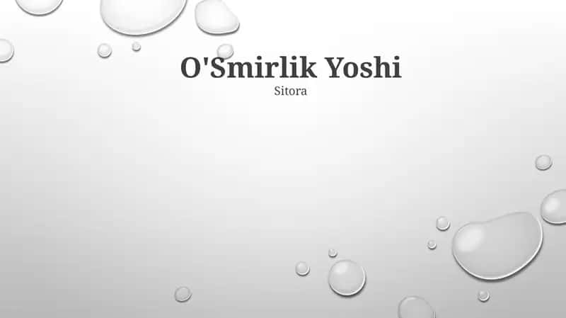 O'Smirlik Yoshi
