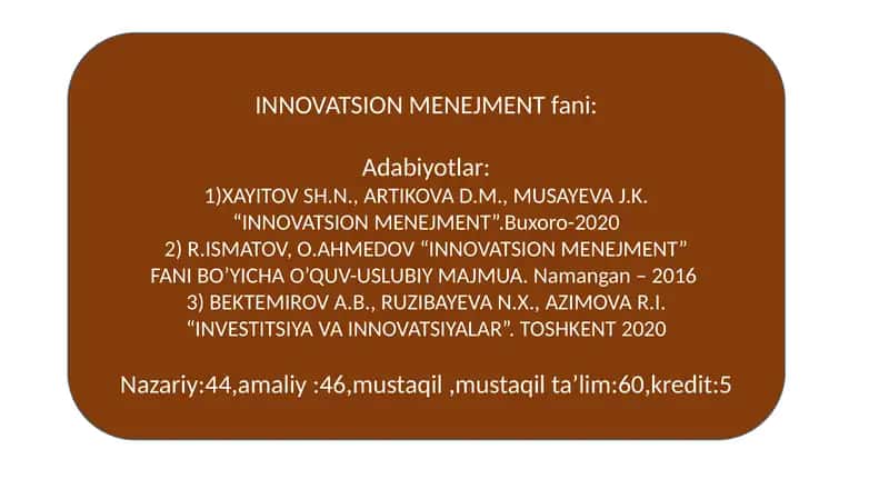 INNOVATSION MENEJMENT