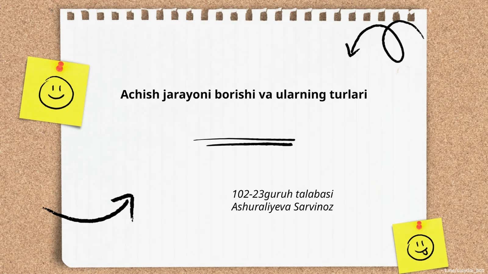 Achish jarayoni borishi va ularning turlari
