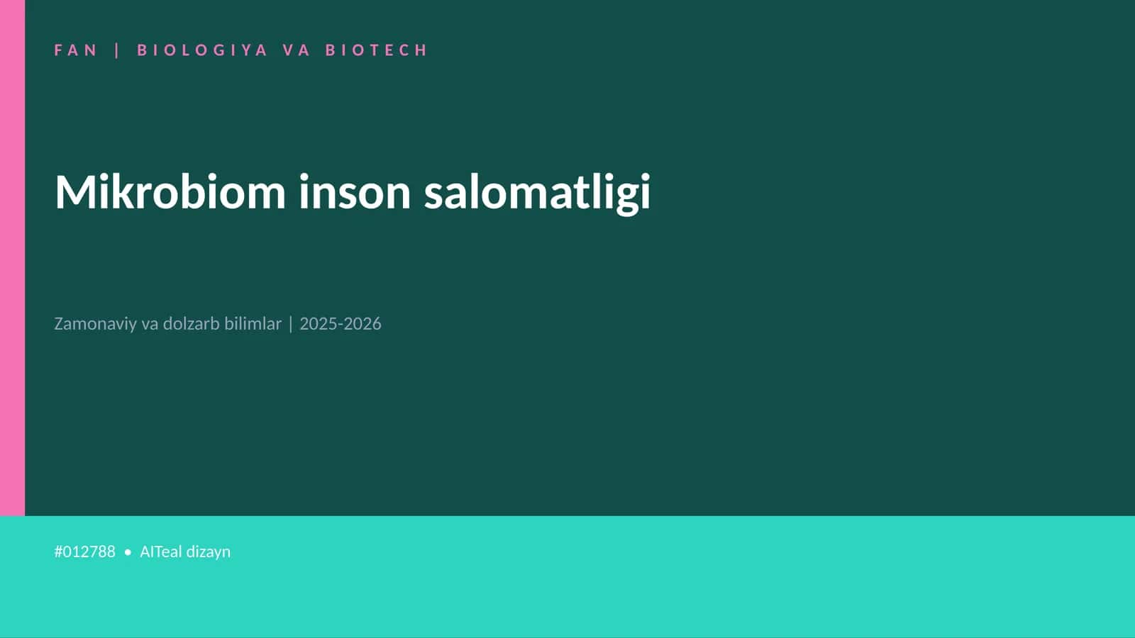 Mikrobiom inson salomatligi