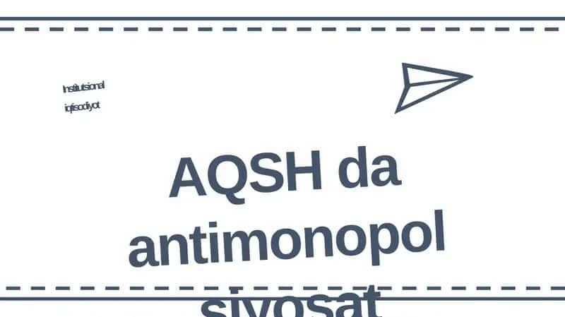 AQSH da antimonopol siyosat