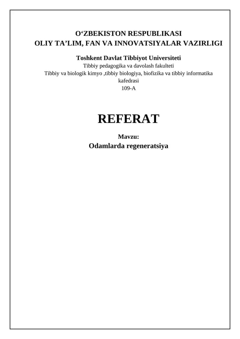 Regeneratsiya biologiyasi