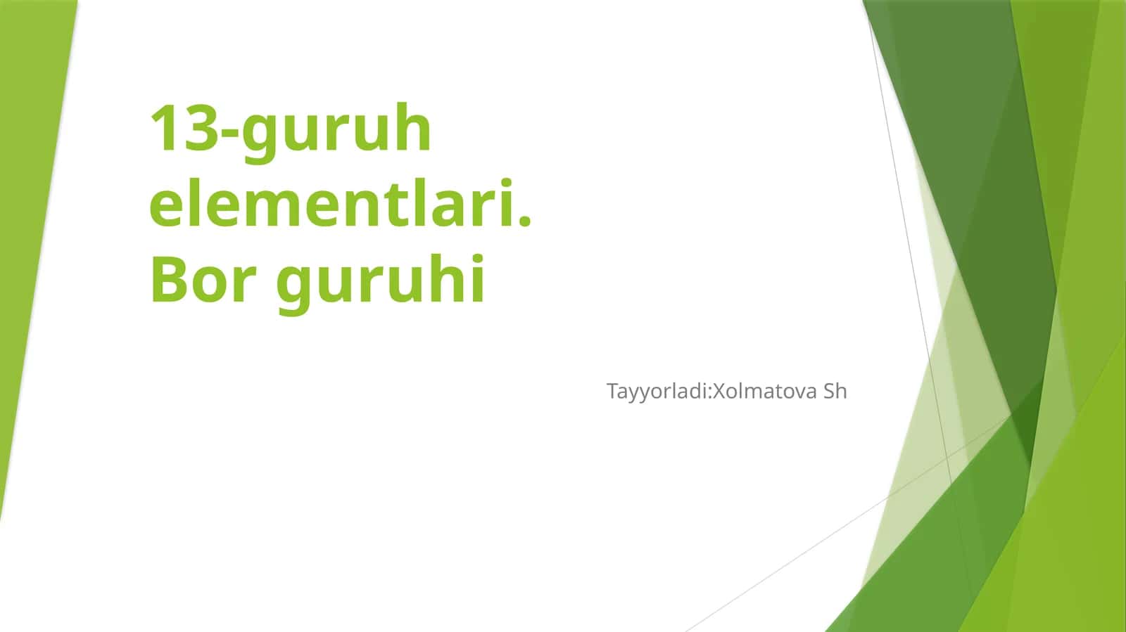 13-guruhelementlari