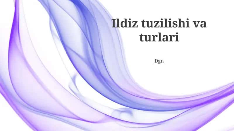 Ildiz tuzilishi va turlari