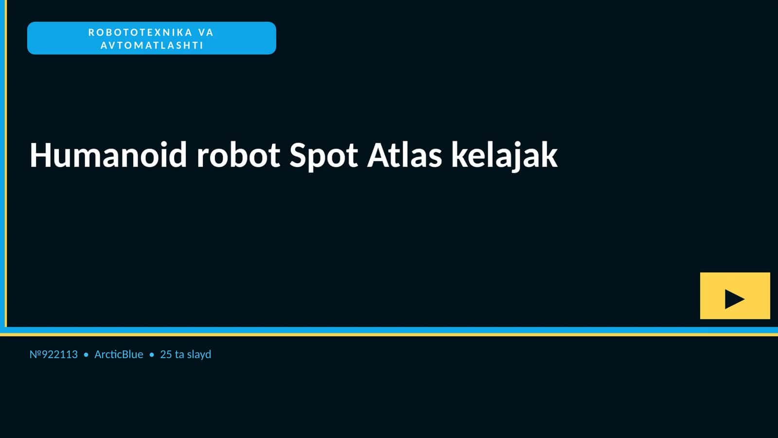 ROBOTOTEXNIKA VA AVTOMATLASHTI
